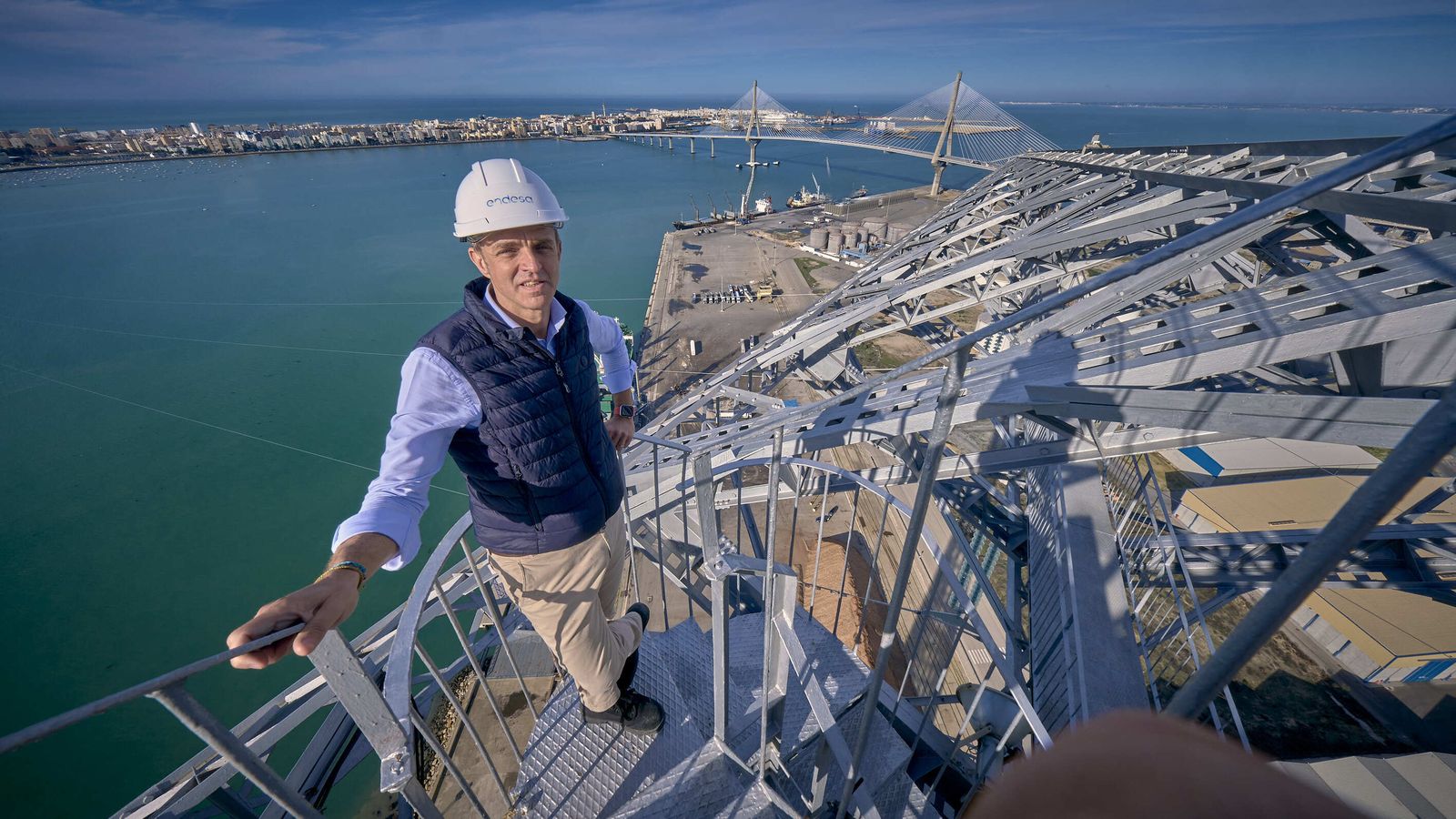 Vista desde la torre de Endesa en Puerto Real.
