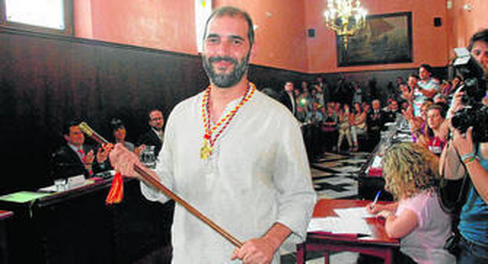 Sergio Romero, Rori, alcalde de Puerto Real investido ayer.