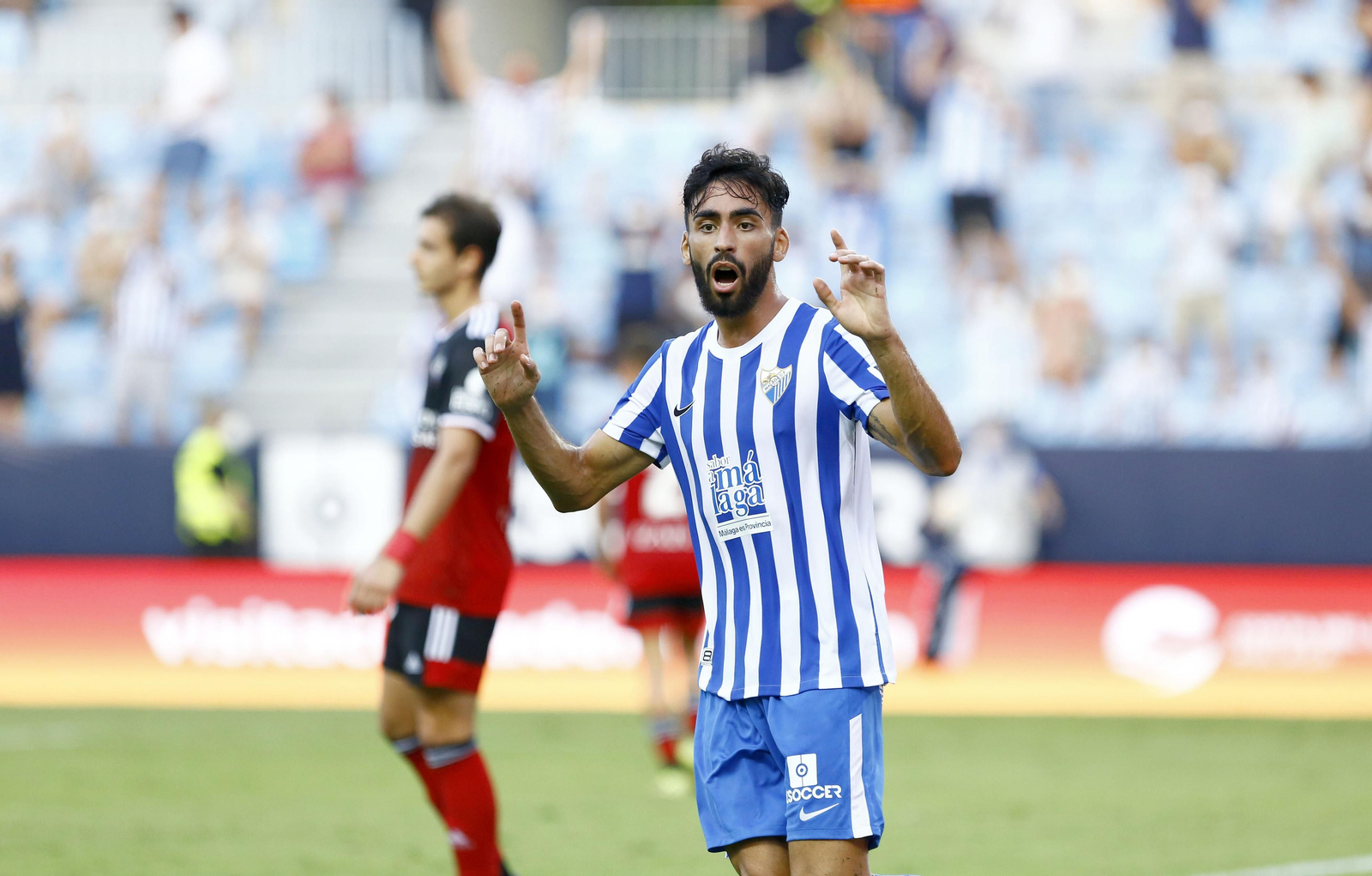 Juande Rivas, durante el Málaga CF-Mirandés. Juande Rivas, durante el Málaga CF-Mirandés.