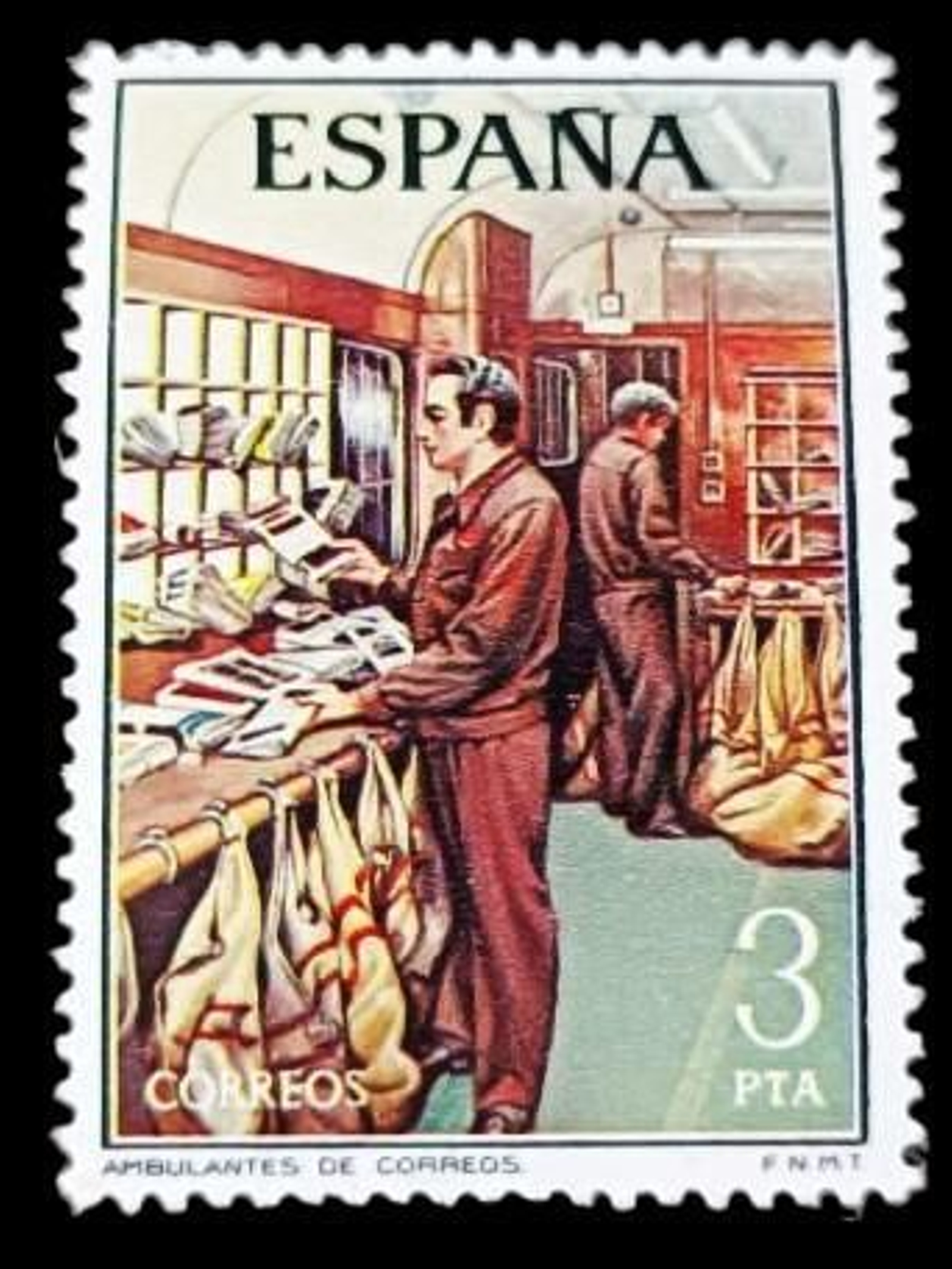 Sello. Servicio de Correos- ambulante de Correos. 1976.