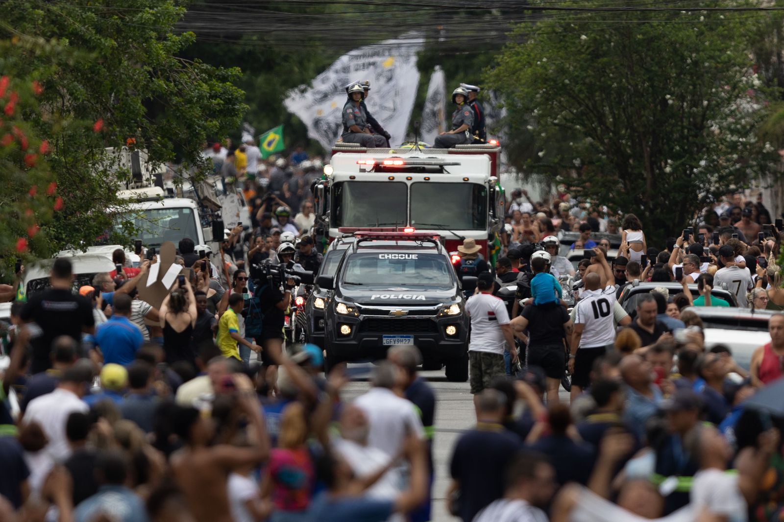 Las fotos del entierro de Pelé