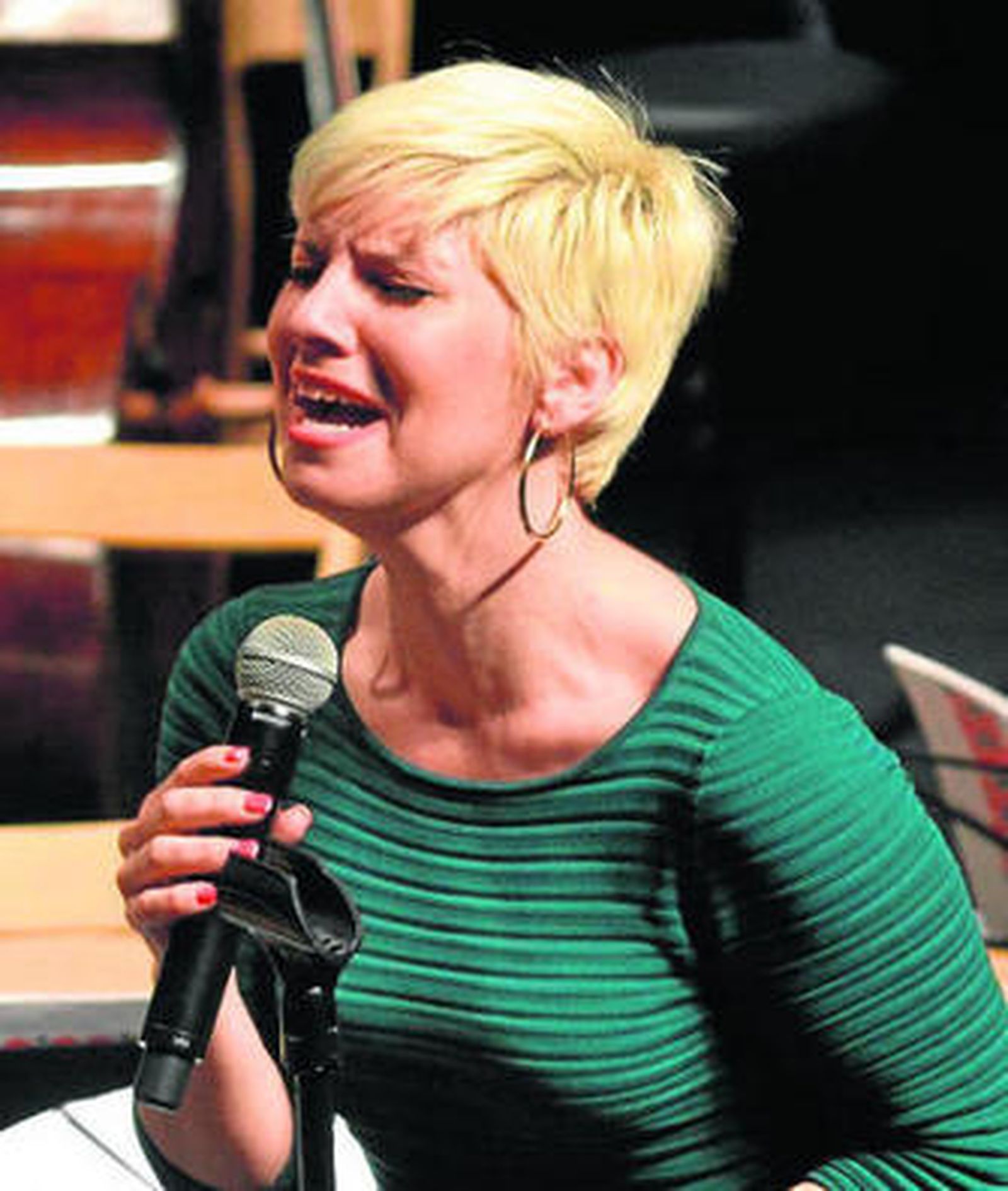 Pasión Vega, ayer en el ensayo en el Teatro de Las Cortes.