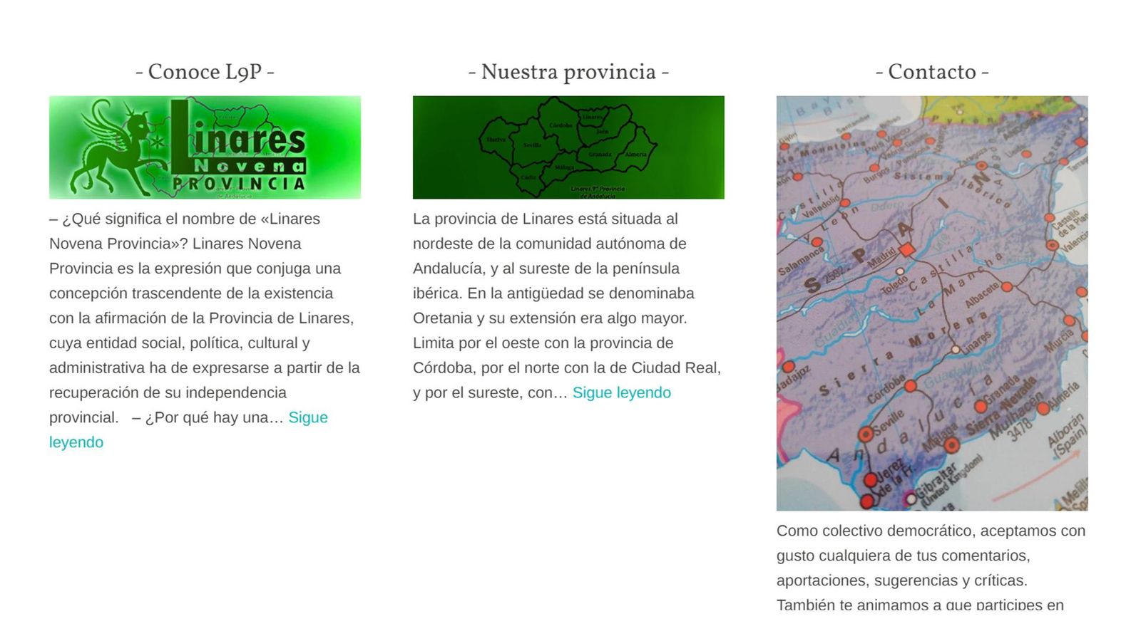 Blog del colectivo Linares Novena Provincia