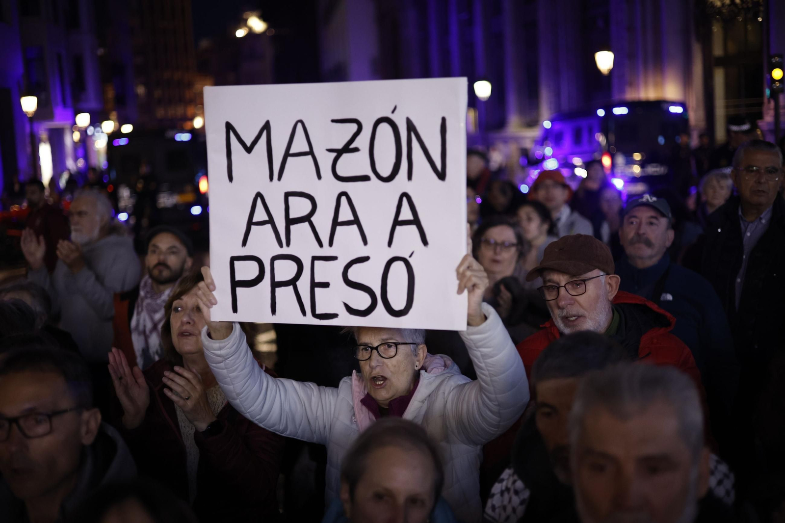 Protesta reciente contra Carlos Mazón en Valencia