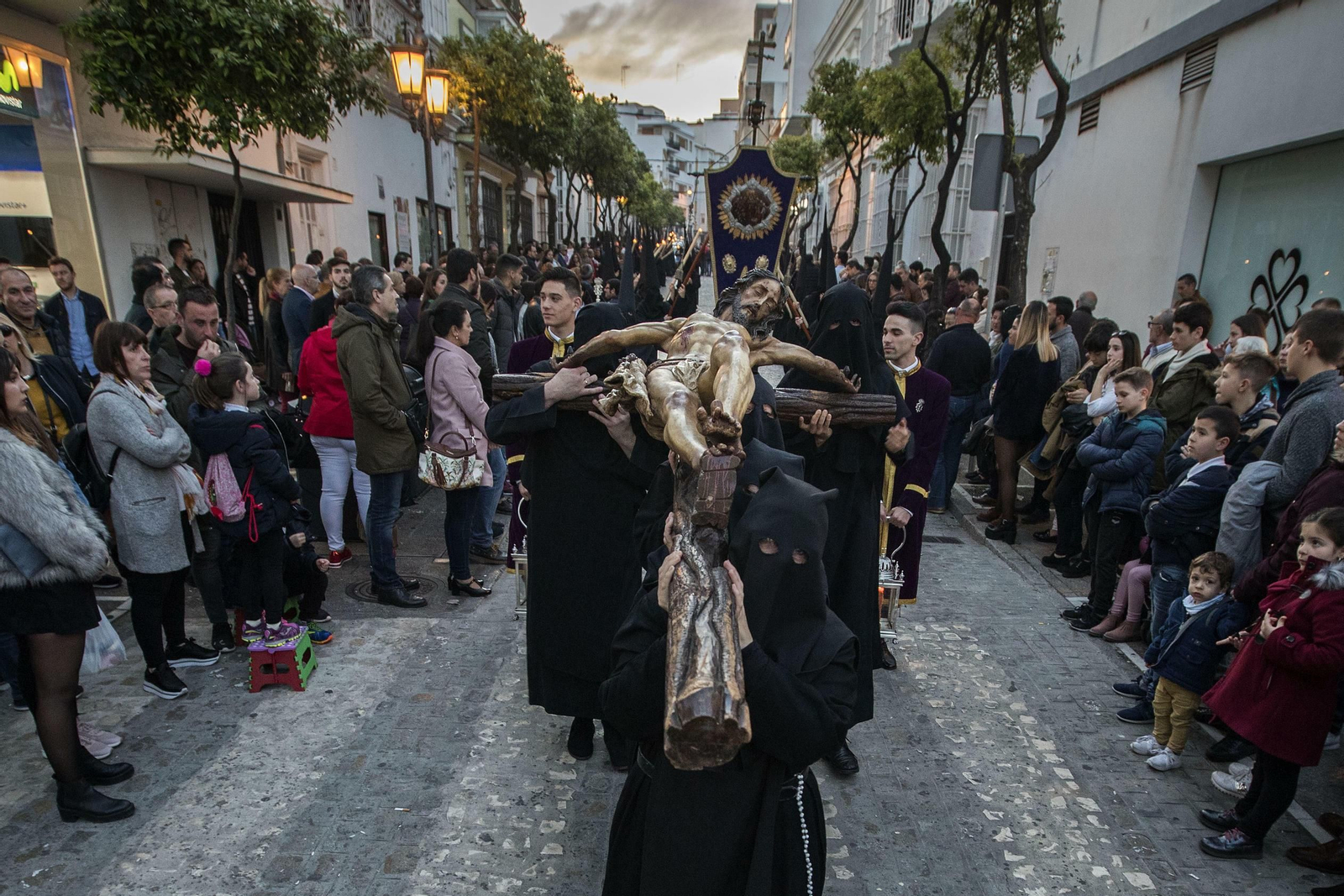 El Santísimo Cristo de la Buena Muerte, de los Servitas, en la Semana Santa del año pasado.