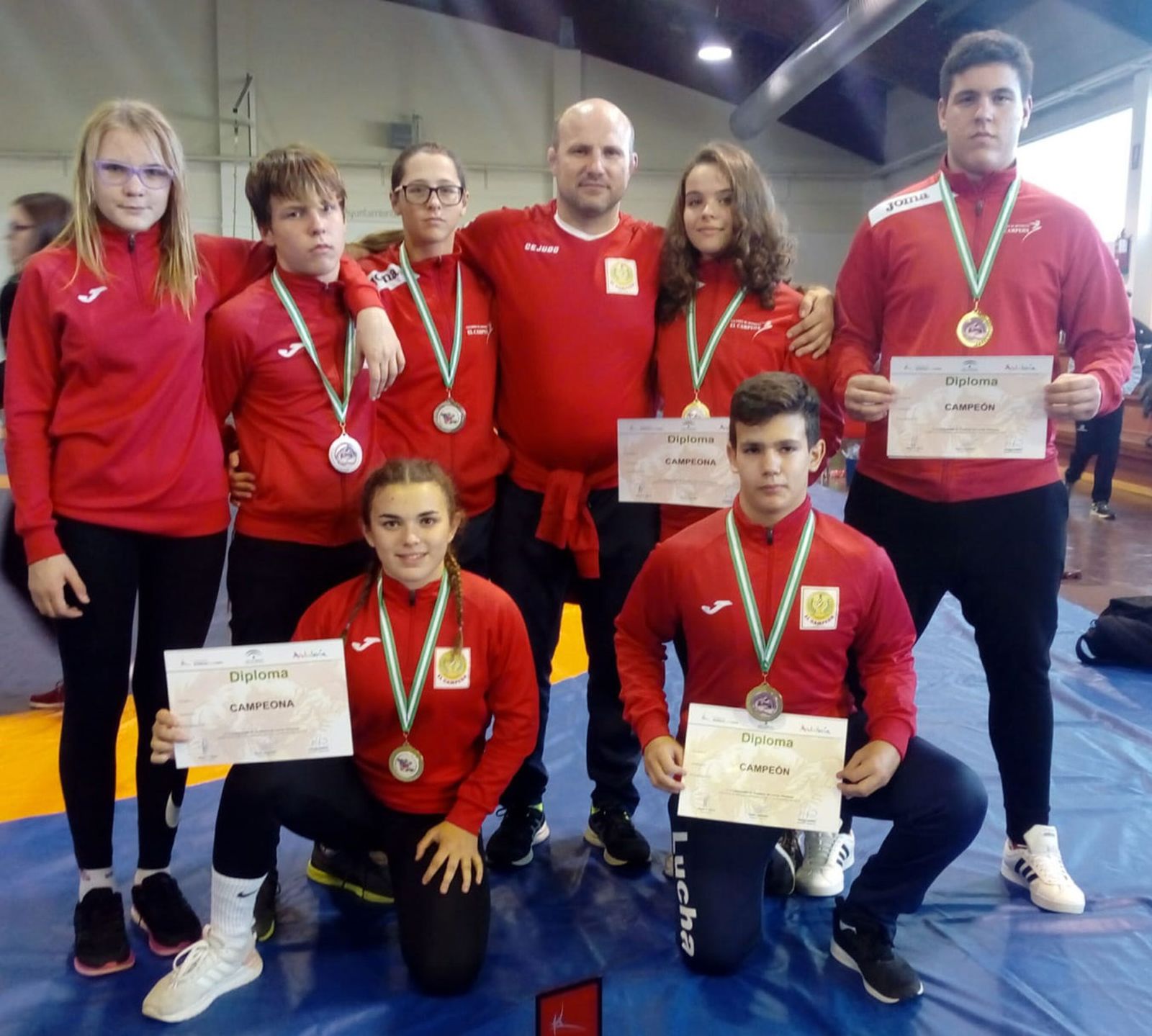 Los integrantes de El Campeón de Cartaya que han participado en el Campeonato de Andalucía.