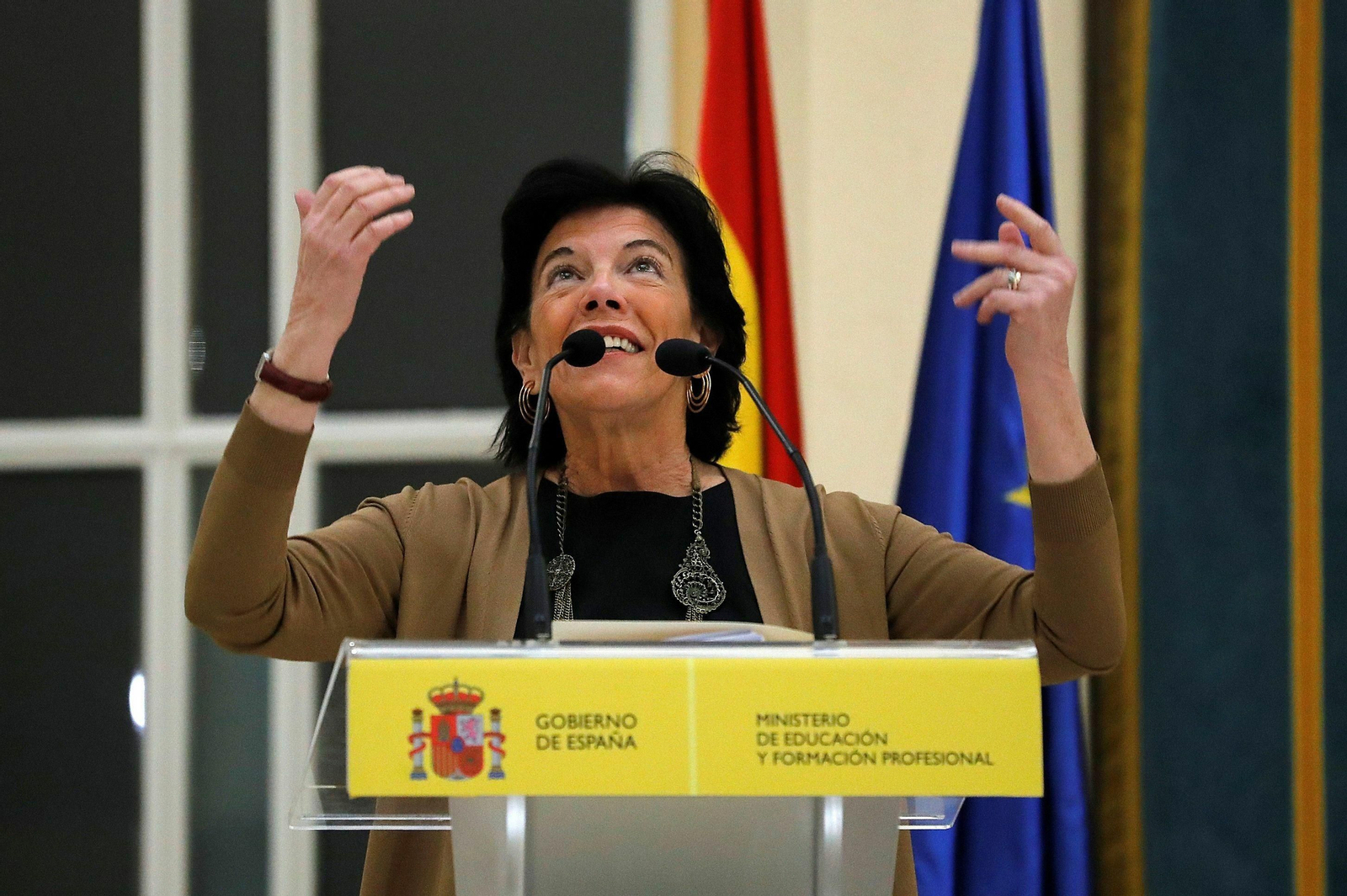 Acto de toma de posesión de la ministra de Educación y Formación Profesional, Isabel Celaá, el pasado 13 de enero.