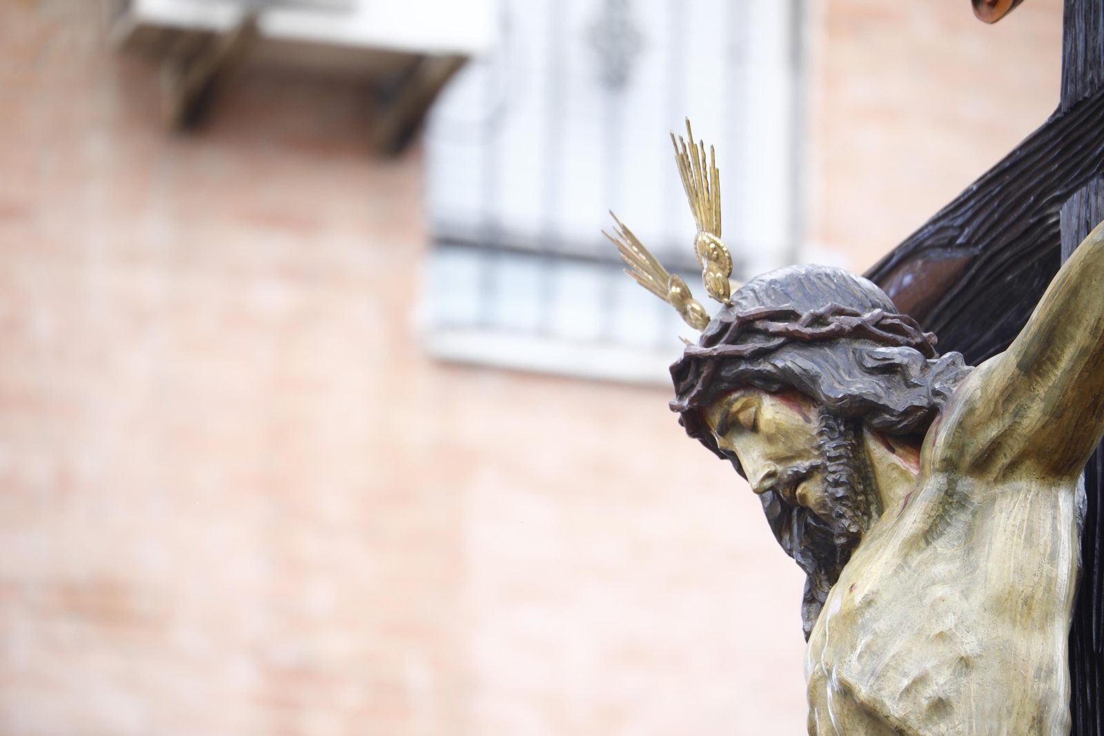 El Cristo de la Piedad, durante su salida procesional en la Semana Santa 2022.