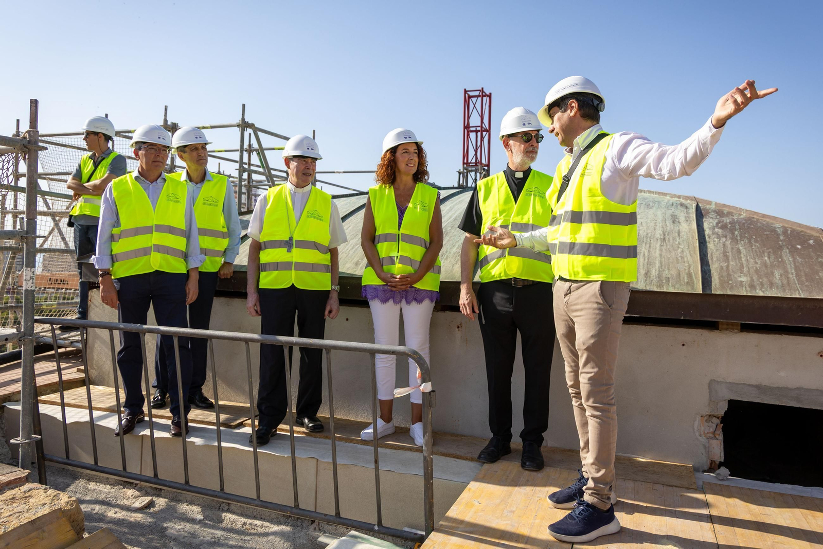 Las obras del tejado de la catedral de Málaga, en imágenes
