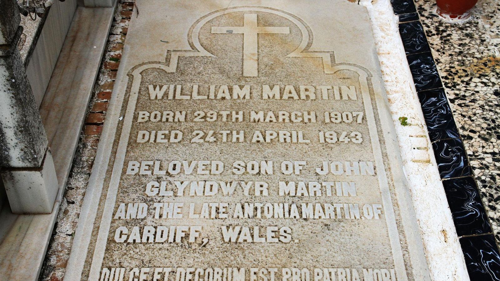 Tumba de William Martin en el Cementerio de La Soledad