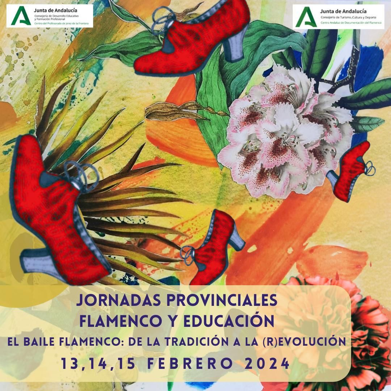 Detalle del cartel anunciador de las Jornadas Provinciales de Flamenco y Educación.