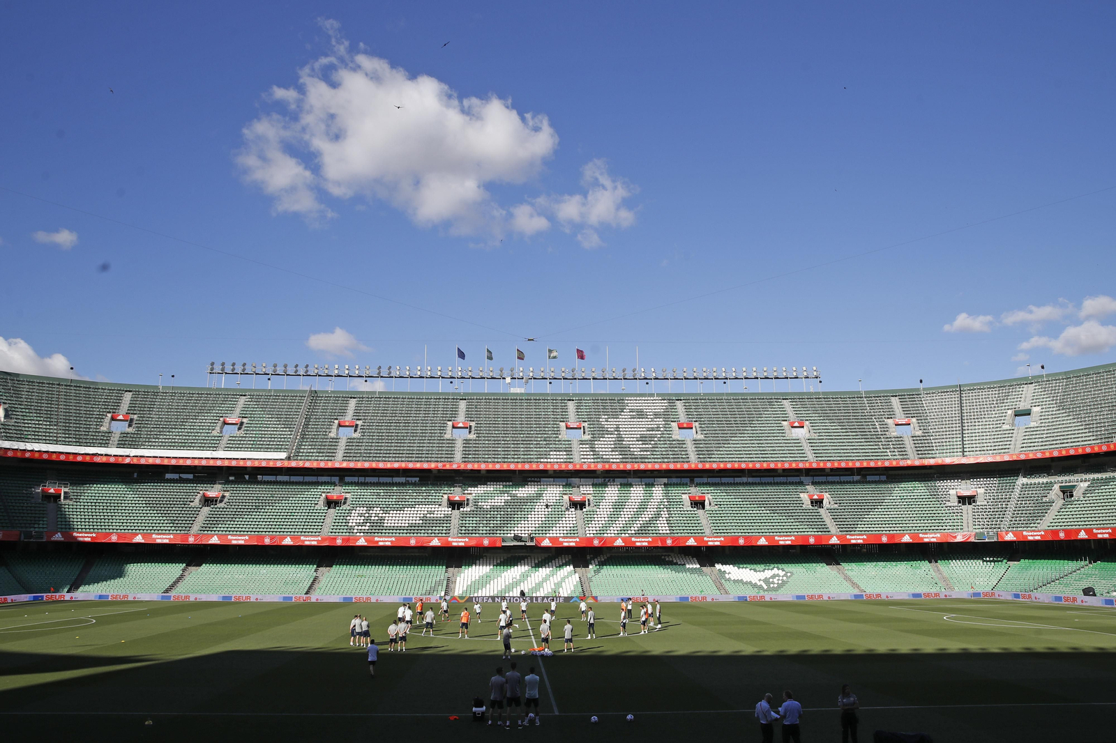 Las imágenes de la selección española en Sevilla