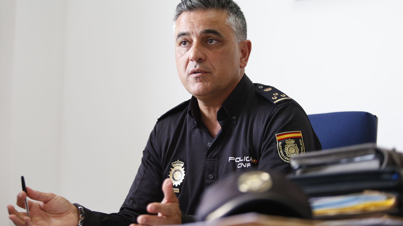 Domingo Cabrera, en otro momento de la entrevista.