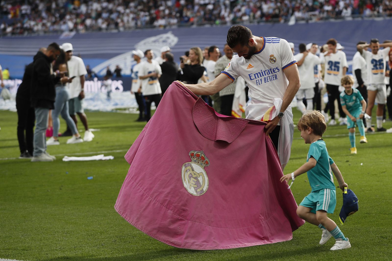 Victoria del Real Madrid y celebración del título de Liga