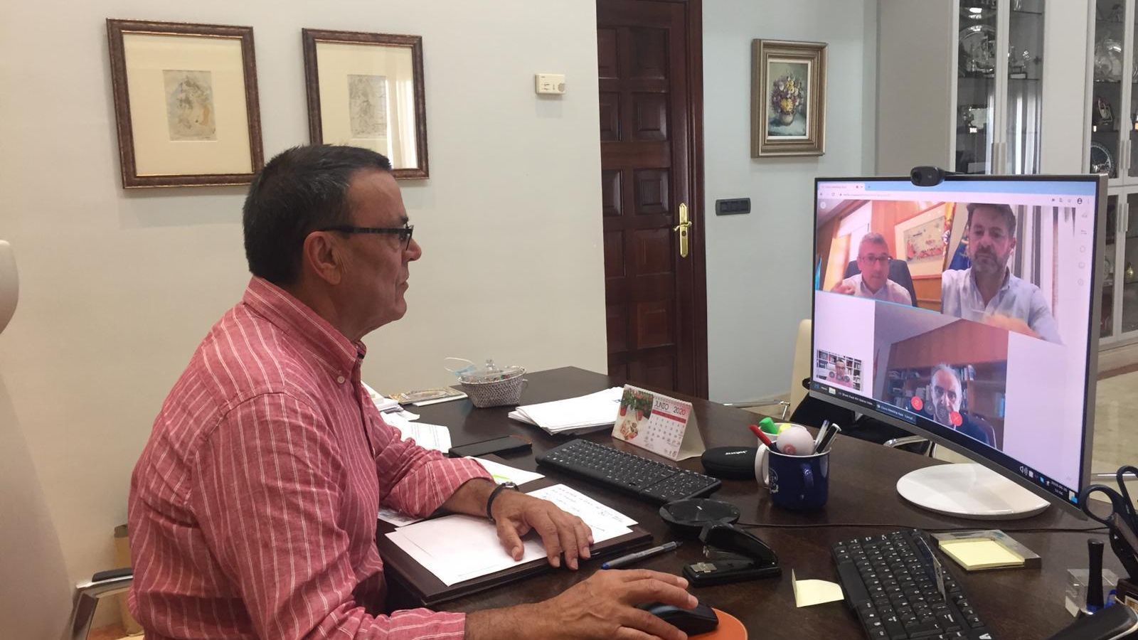 Imagen del encuentro telemático celebrado durante el día de ayer.