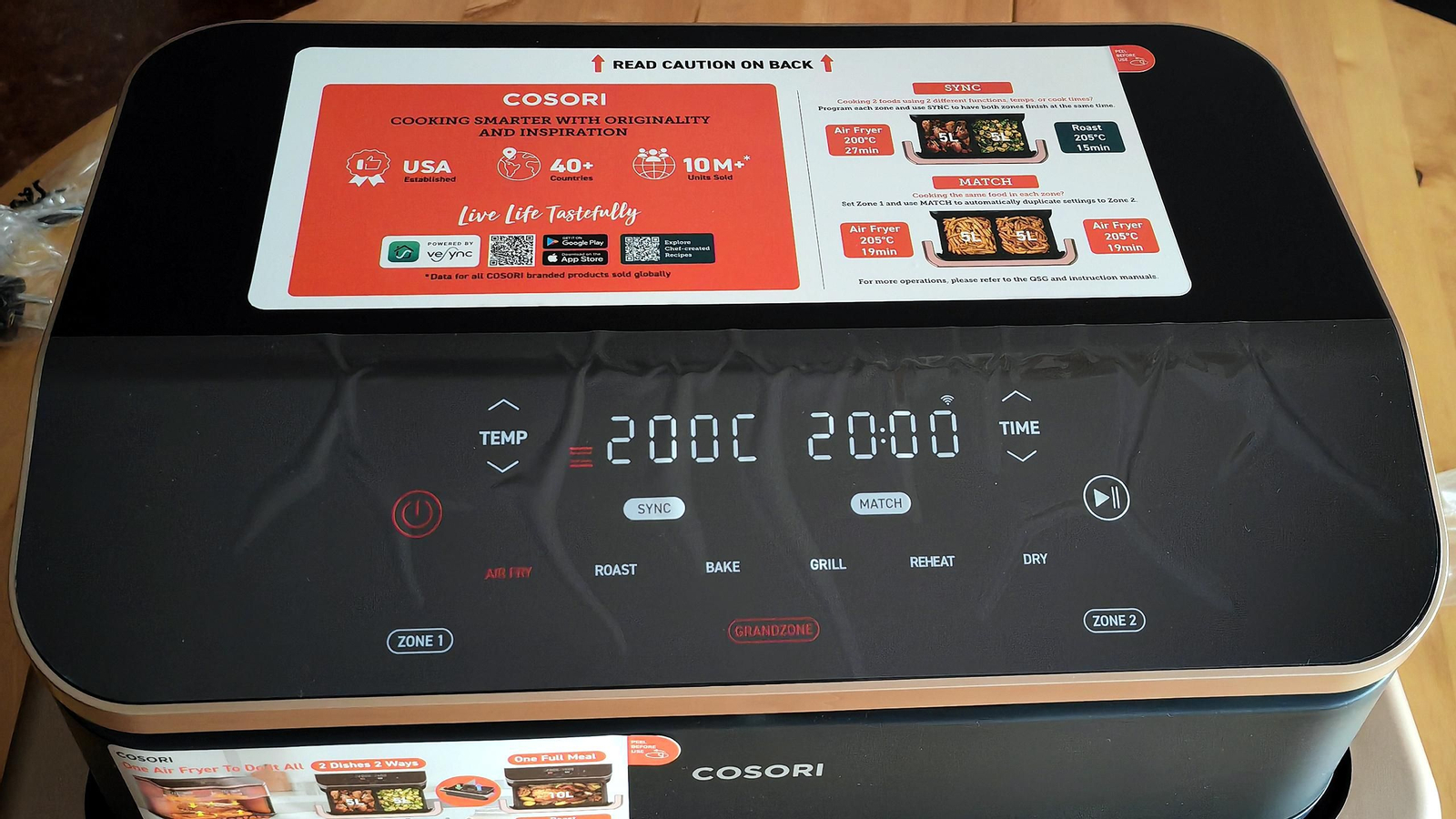 Freidora de aire Cosori Dual Blaze Twinfry Chef Edition 10 litros