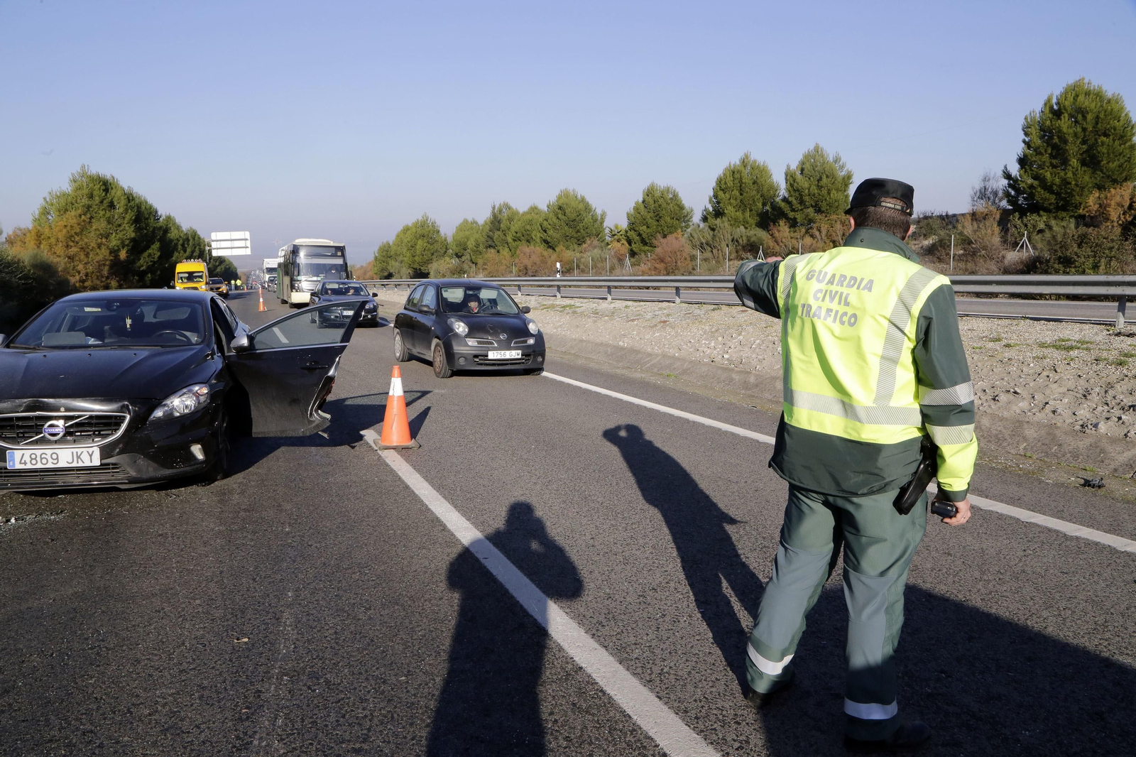Accidente multiple en la ctra. de Sanlucar en dirección a Jerez