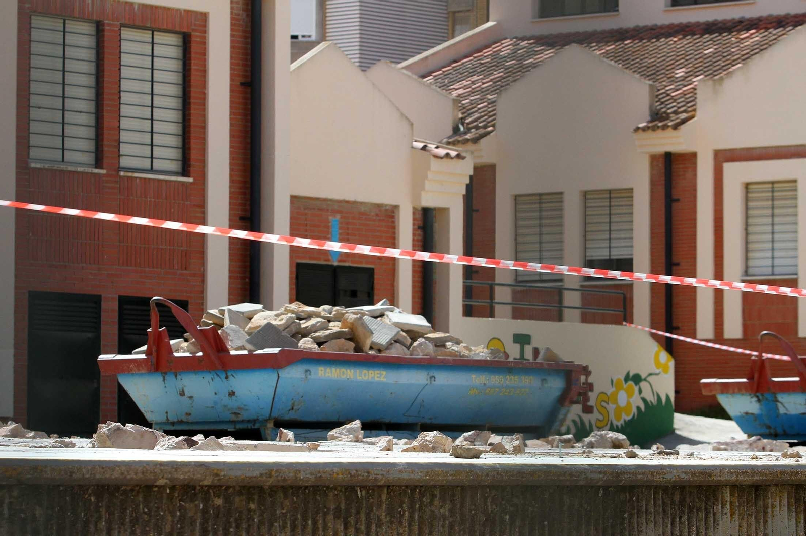 Obras  en el colegio  Virgen del Pilar de Huelva en 2017.