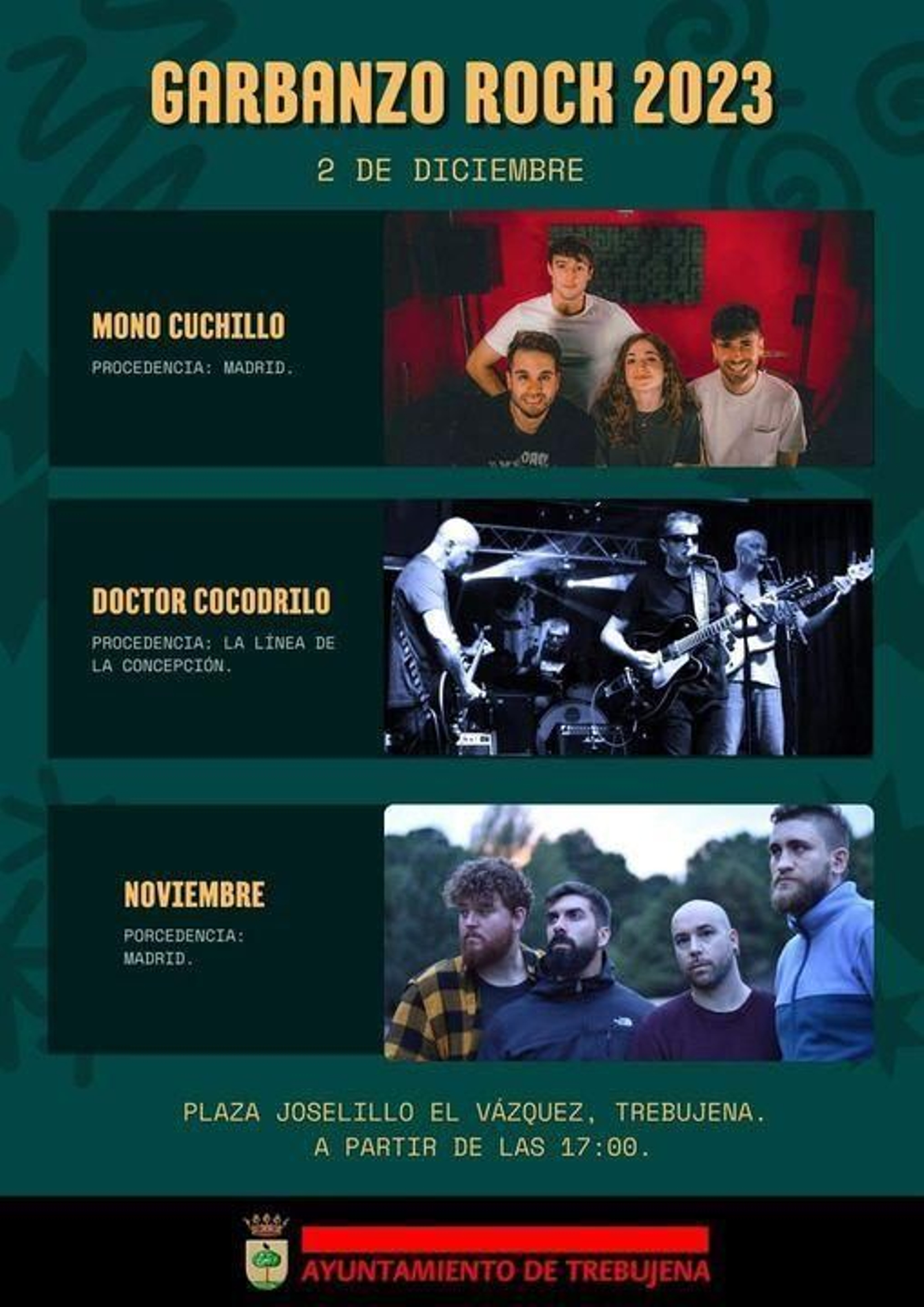 Cartel del Garbanzo Rock, en Trebujena.