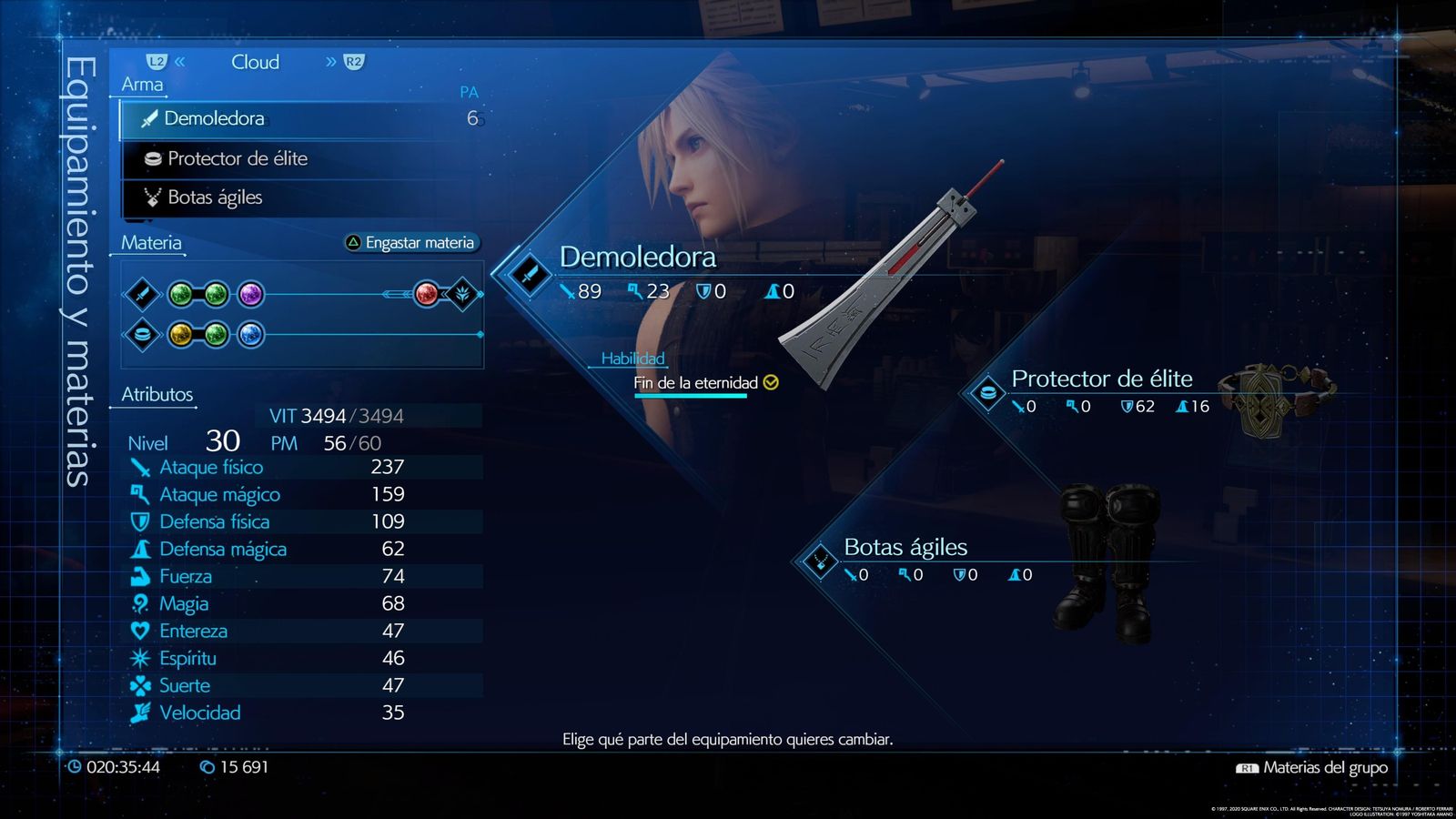 El menú de personalización del personaje es bastante intuitivo.