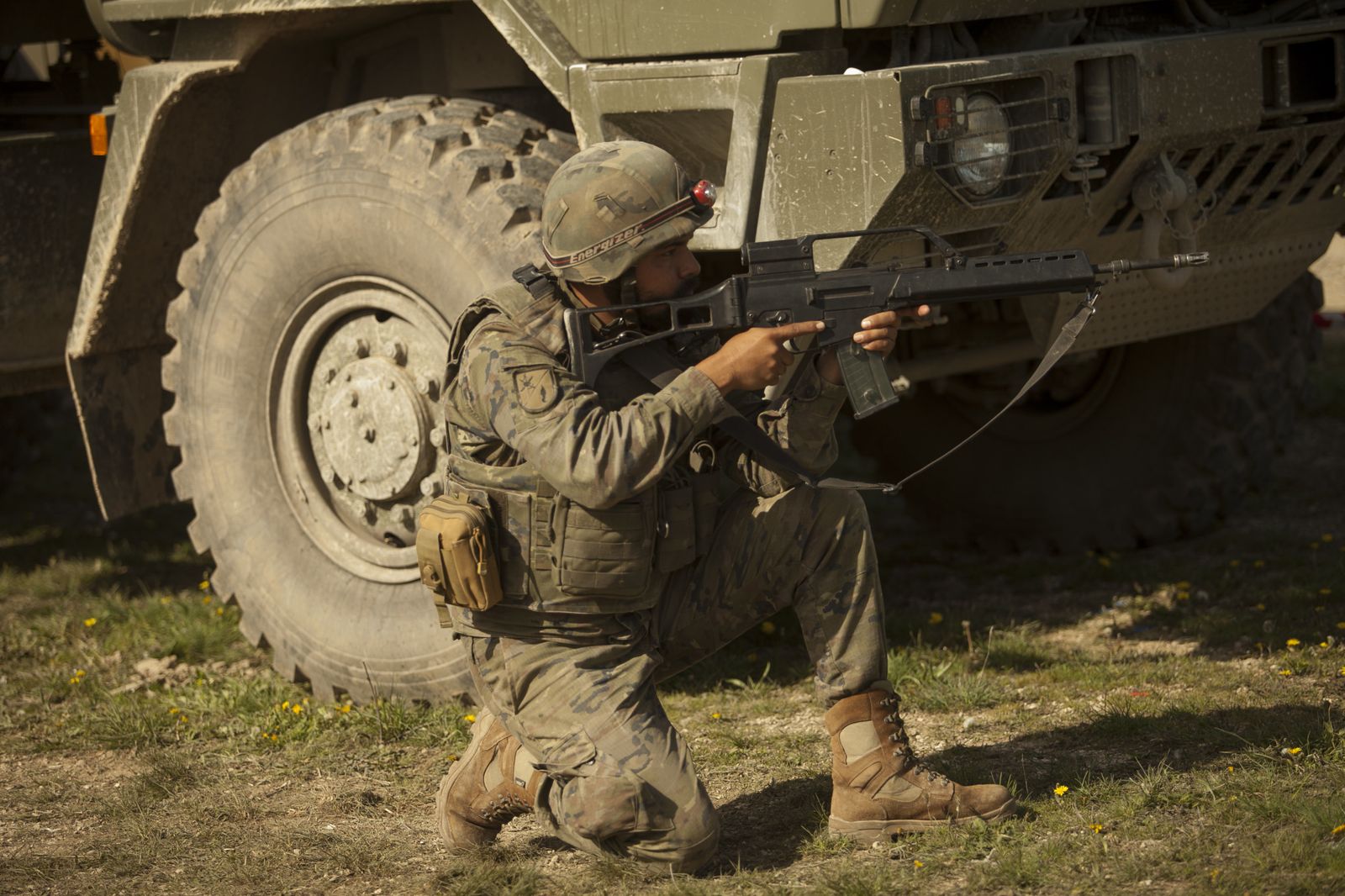 De maniobras con la Legión