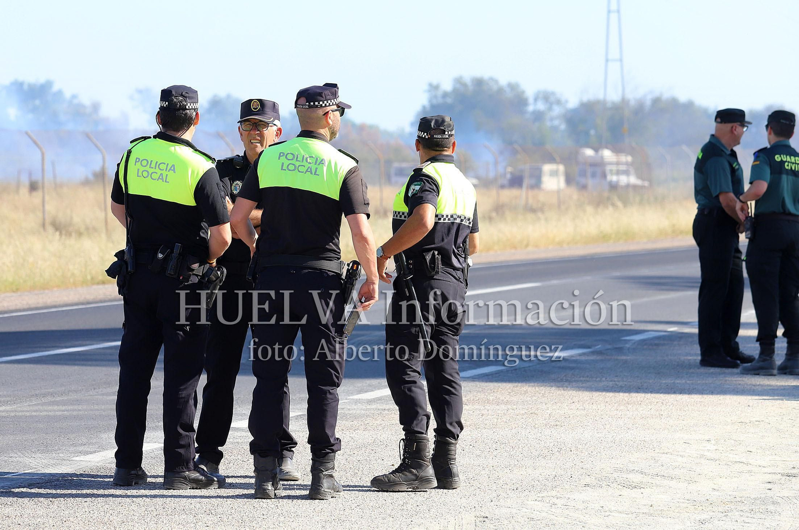 Imágenes del incendio en Doñana