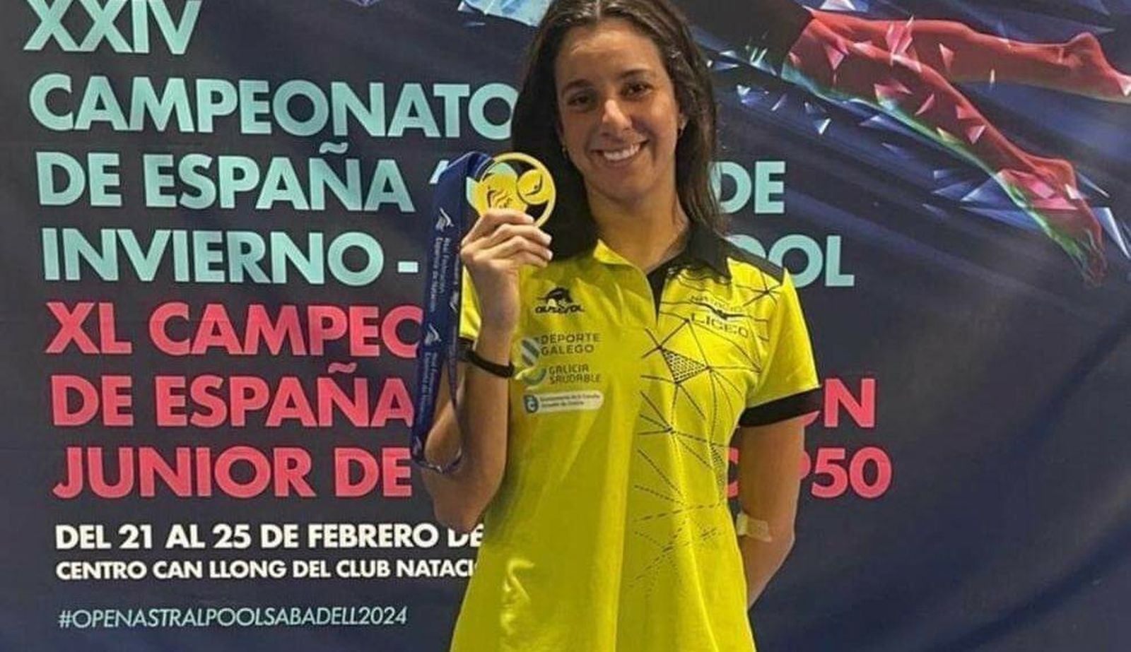 María de Valdés, oro en 1.500 y plata en 800 metros en el Campeonato de España.