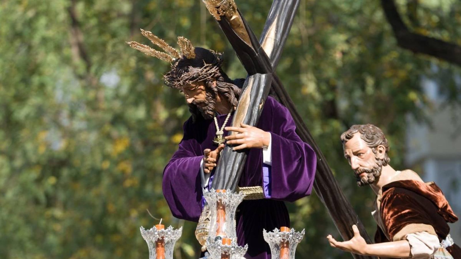 Jesús de la Humildad durante una salida procesional en Sevilla Este Jesús de la Humildad durante una salida procesional en Sevilla Este