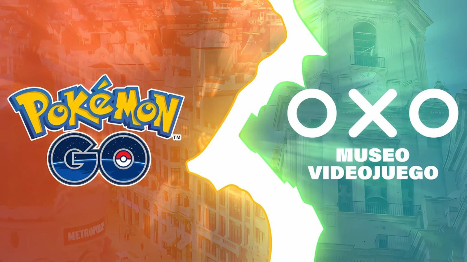 Creatividad para anunciar la unión entre Pokemon GO y OXO Museo del Videojuego de Málaga y Madrid.