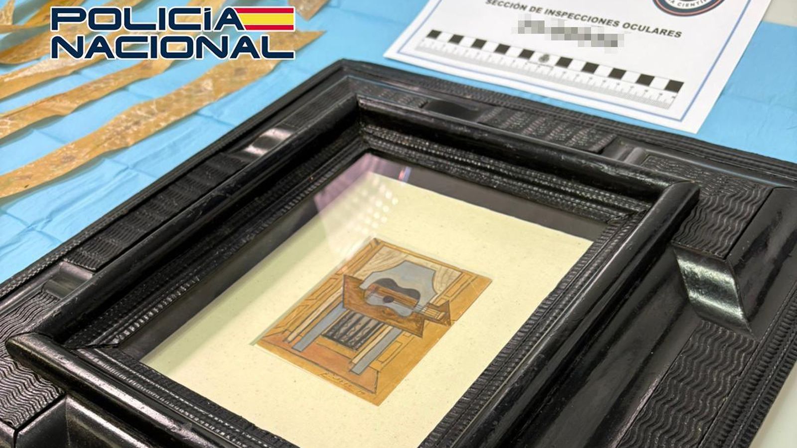 Vista en detalle de la obra del pintor malagueño