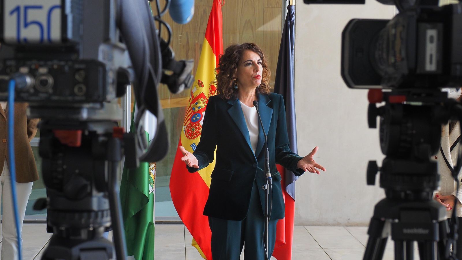 La ministra de Hacienda en un momento de su intervención