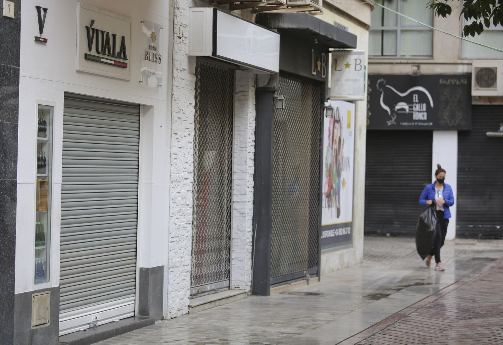 Málaga capital vive el primer día de su nuevo cierre