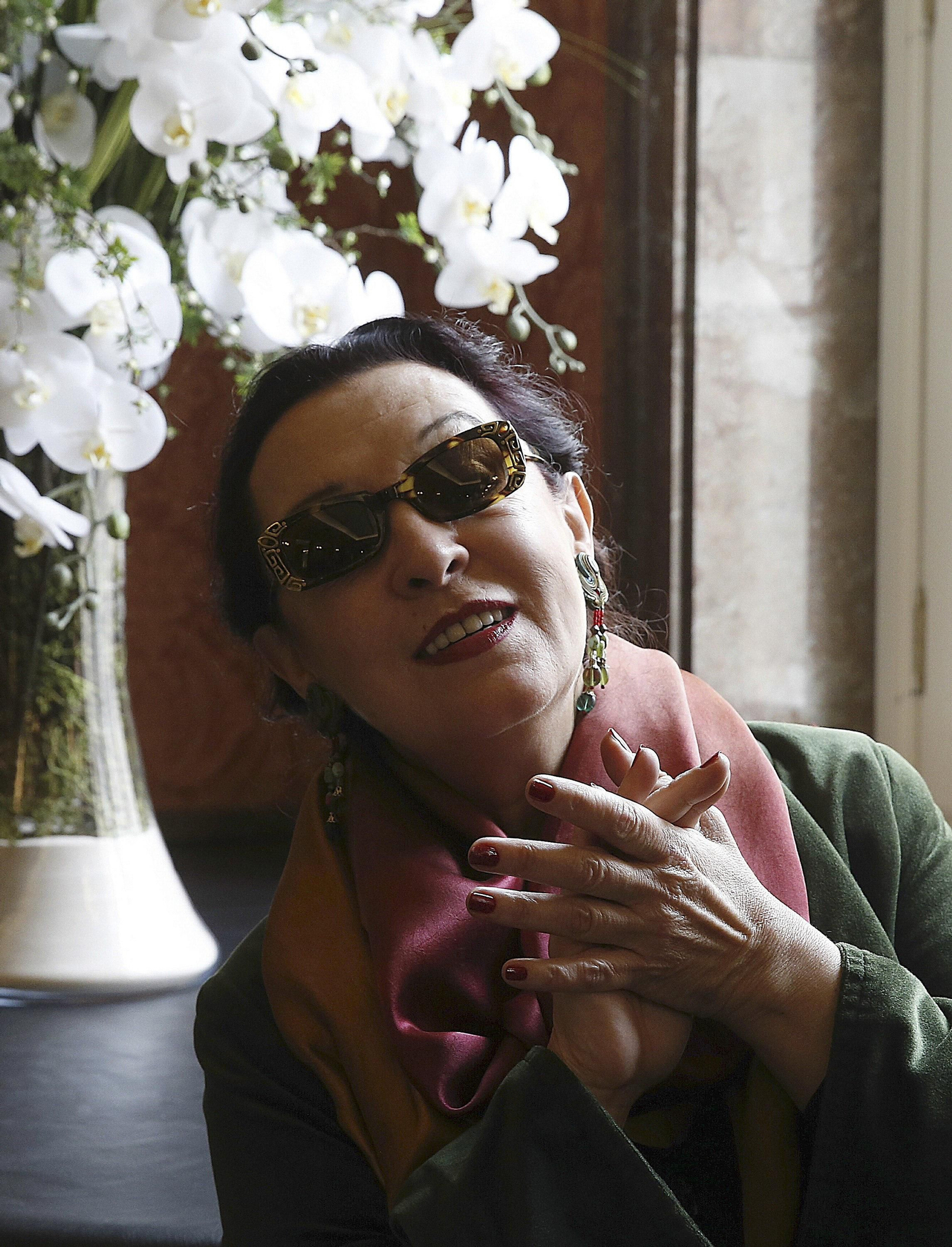 Martirio, ayer durante la presentación del concierto.