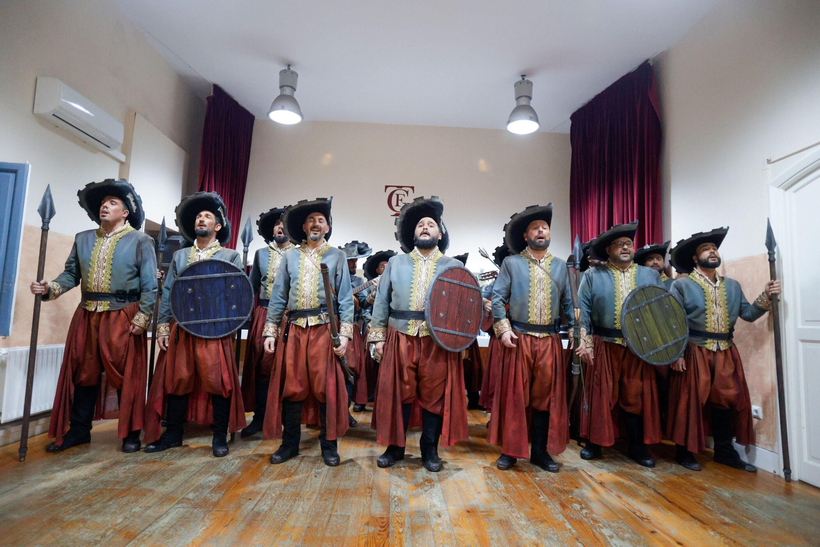 El ambiente en los camerinos del teatro.
