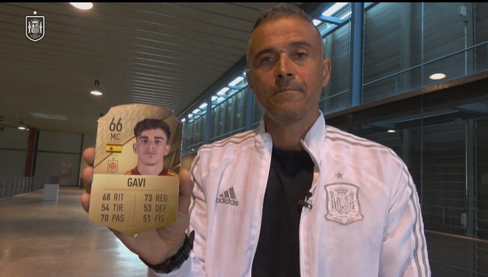 Luis Enrique, en el momento de anunciar la convocatoria de Gavi.