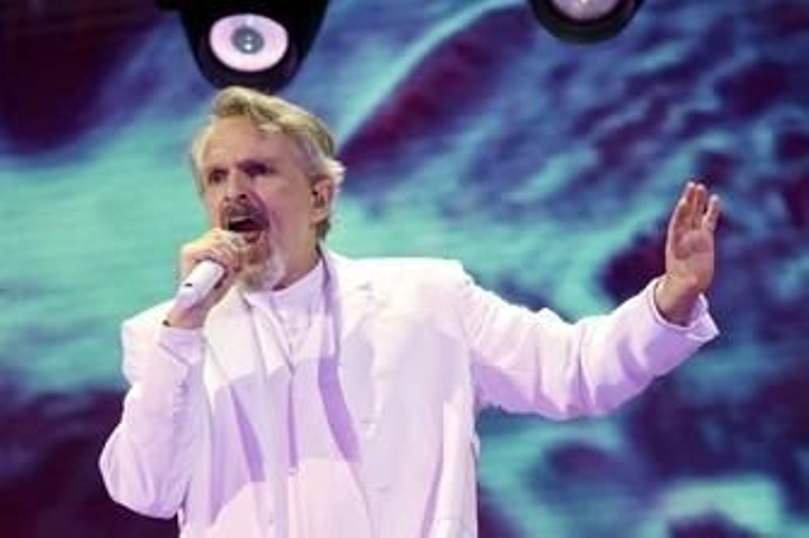 Miguel Bosé, durante uno de sus últimos conciertos.