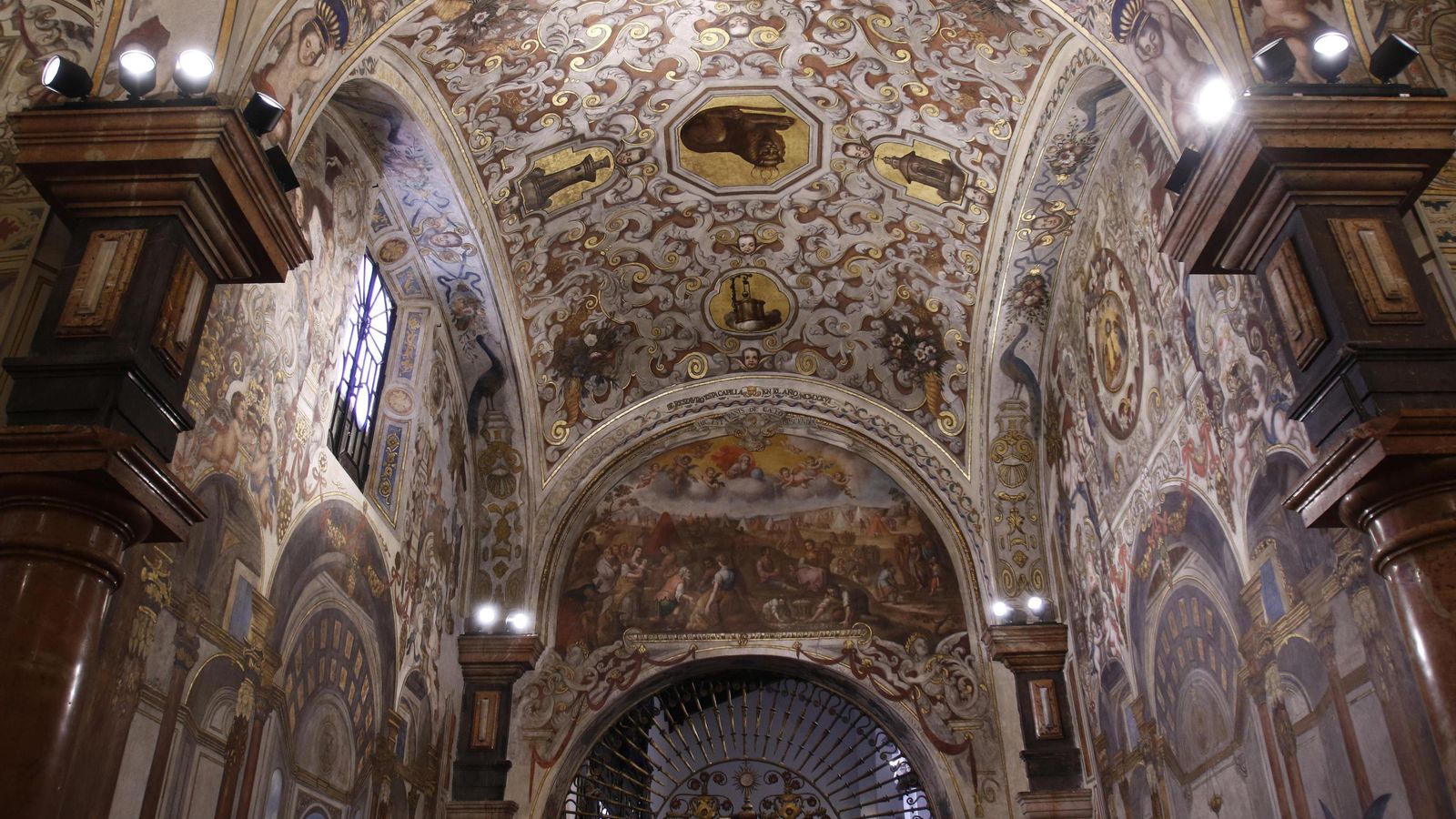 Vista general de la pinturas murales.