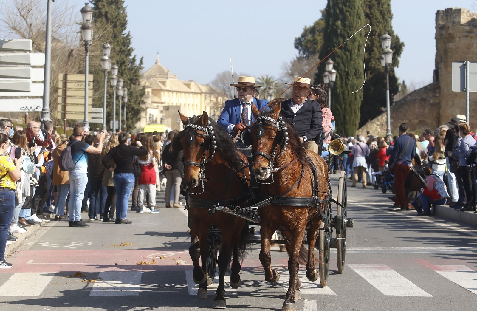 La marcha hípica en Córdoba por el 28-F, en fotografias.