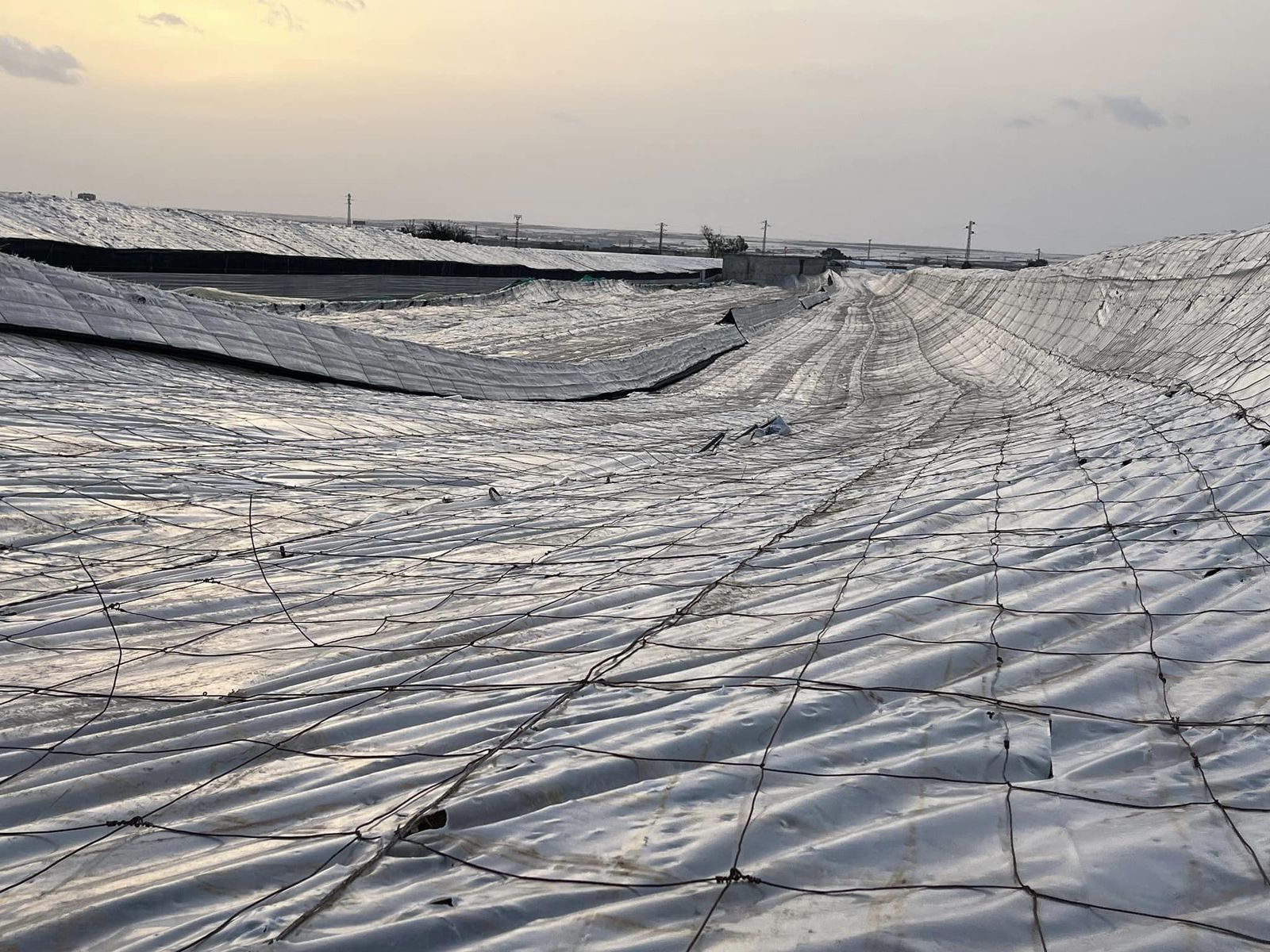 Imagen de archivo de un invernadero anegado en el Poniente tras el paso de la dana de 2024.