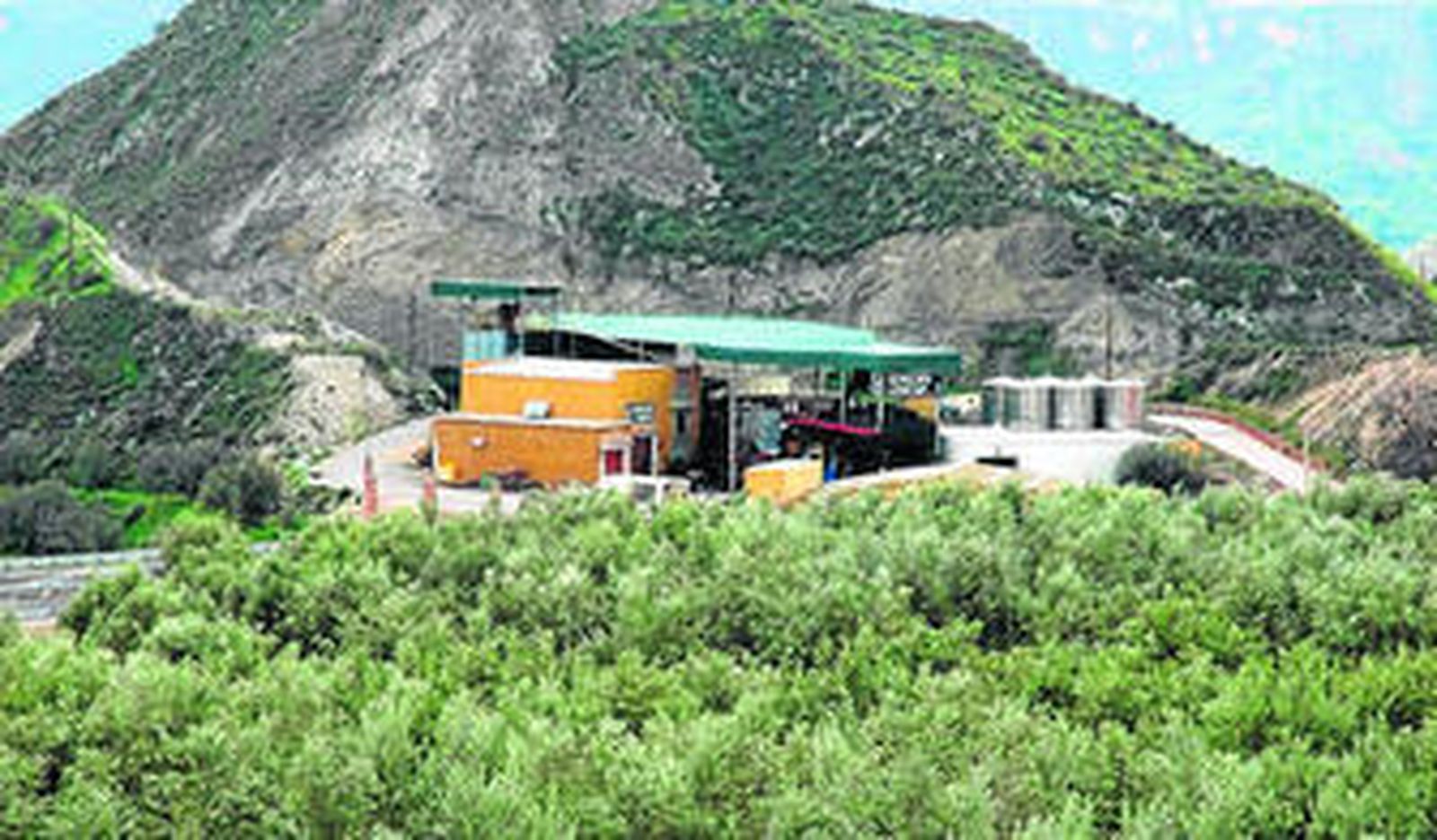 Imagen aérea de la Almazara de Canjáyar.