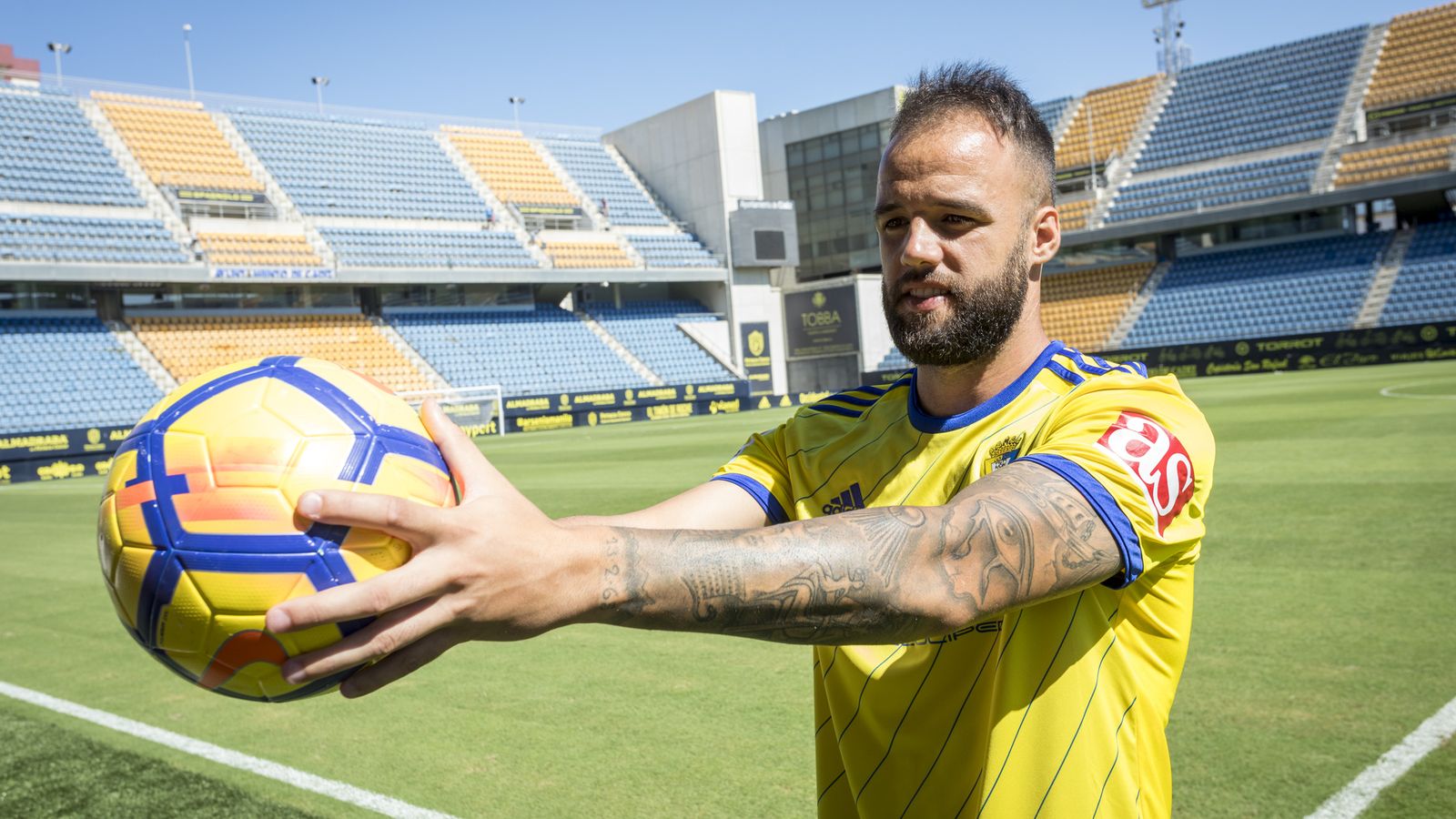 Edu Ramos, el día de su presentación en Cádiz.