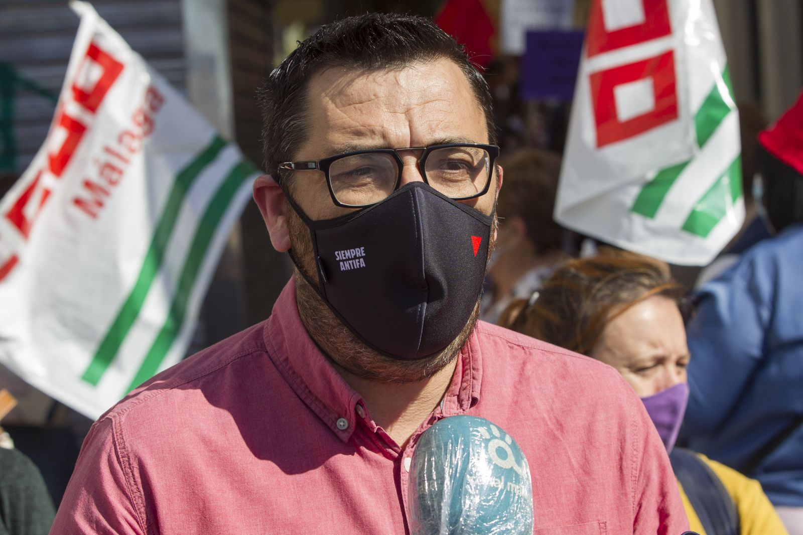 Primero de Mayo en Málaga marcado por la pandemia, en fotos