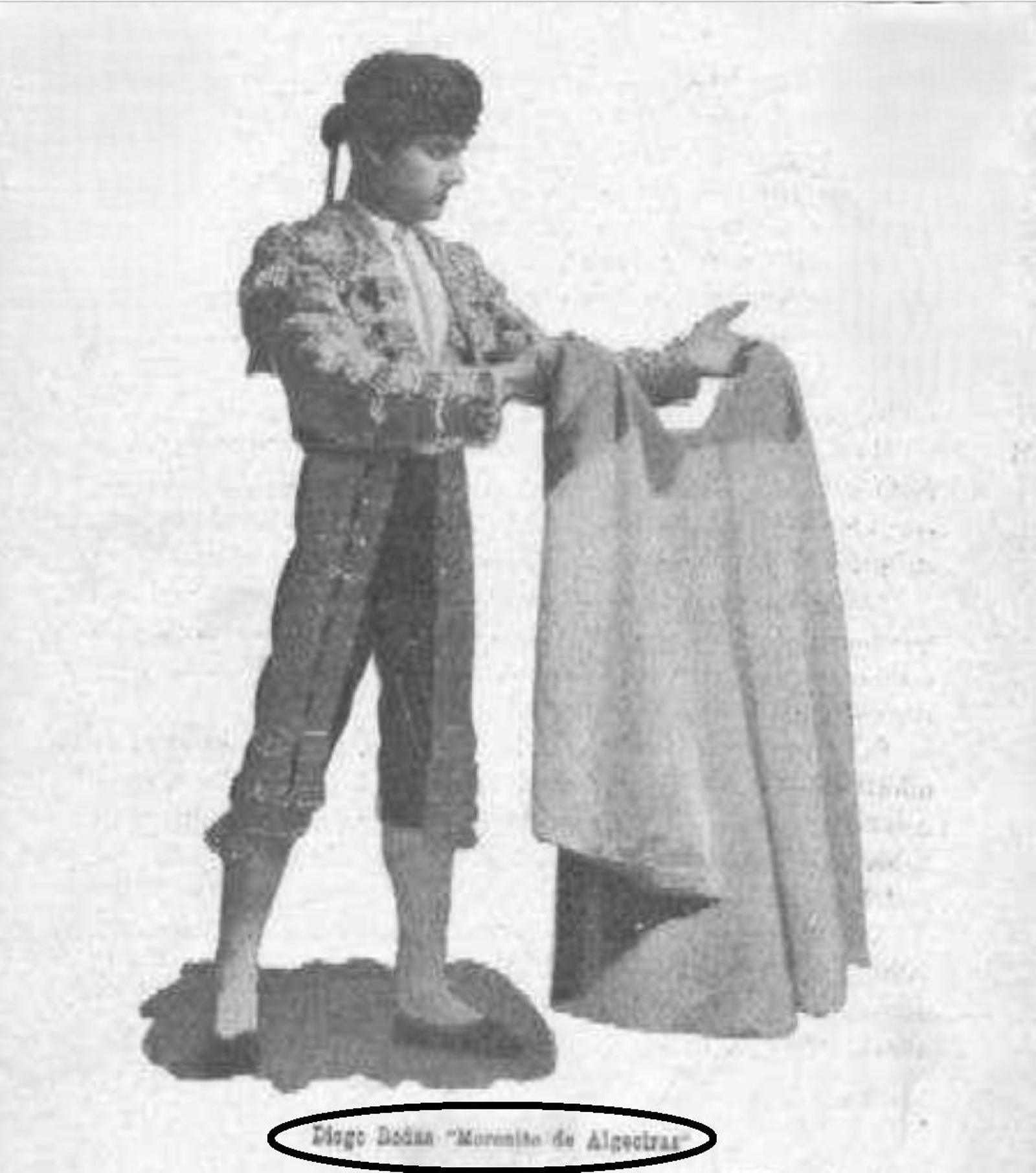 El carnicero Rafael Rodas, tío del futuro torero Morenito de Algeciras.