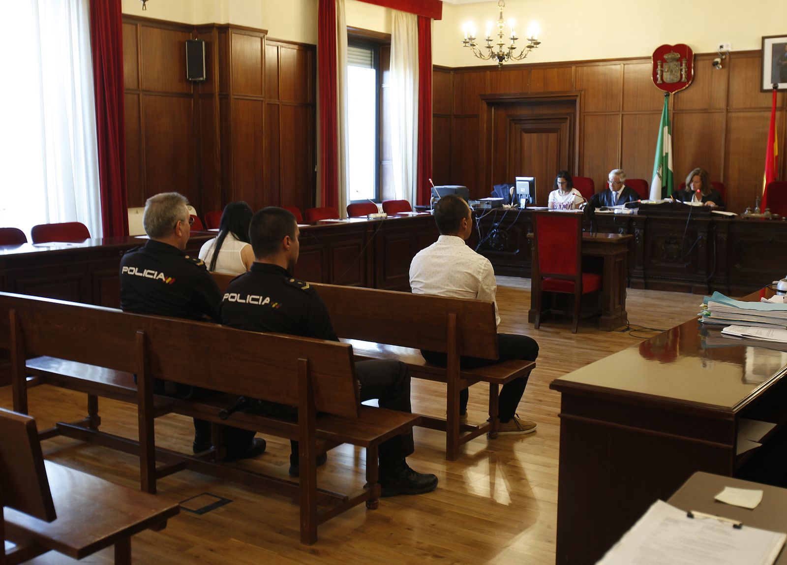 Una de las sesiones del juicio con jurado
