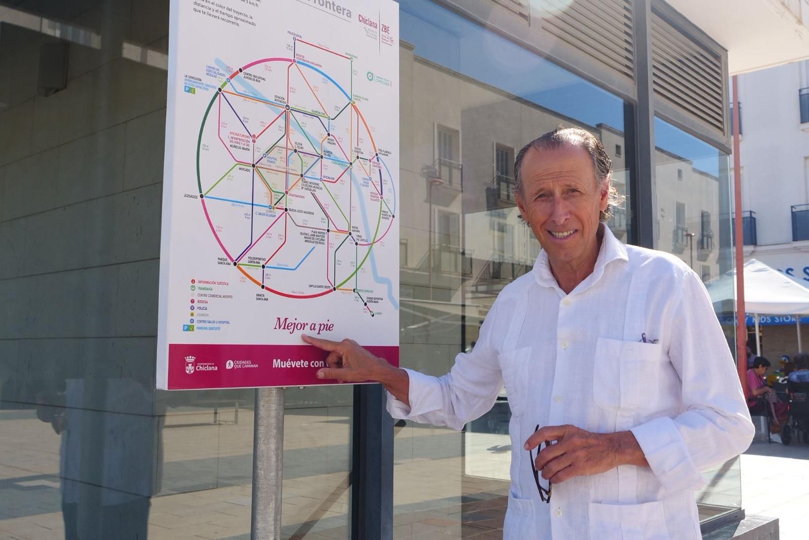 El Ayuntamiento de Chiclana instala metrominutos para animar a caminar