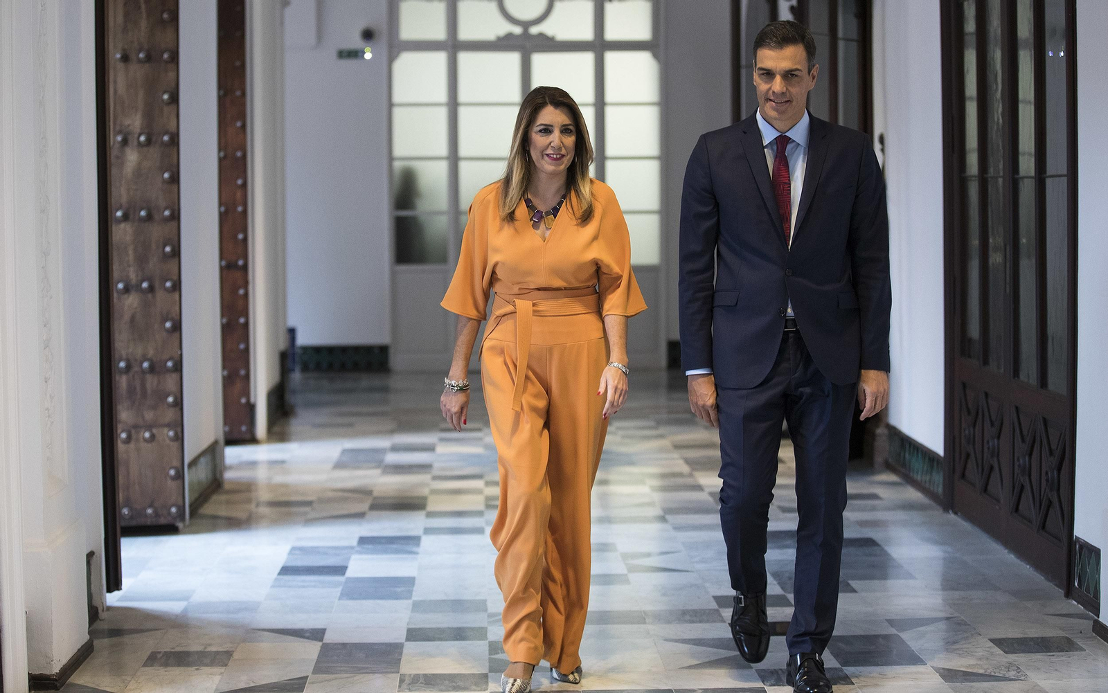 La reunión de Susana Díaz y Pedro Sánchez, en imágenes