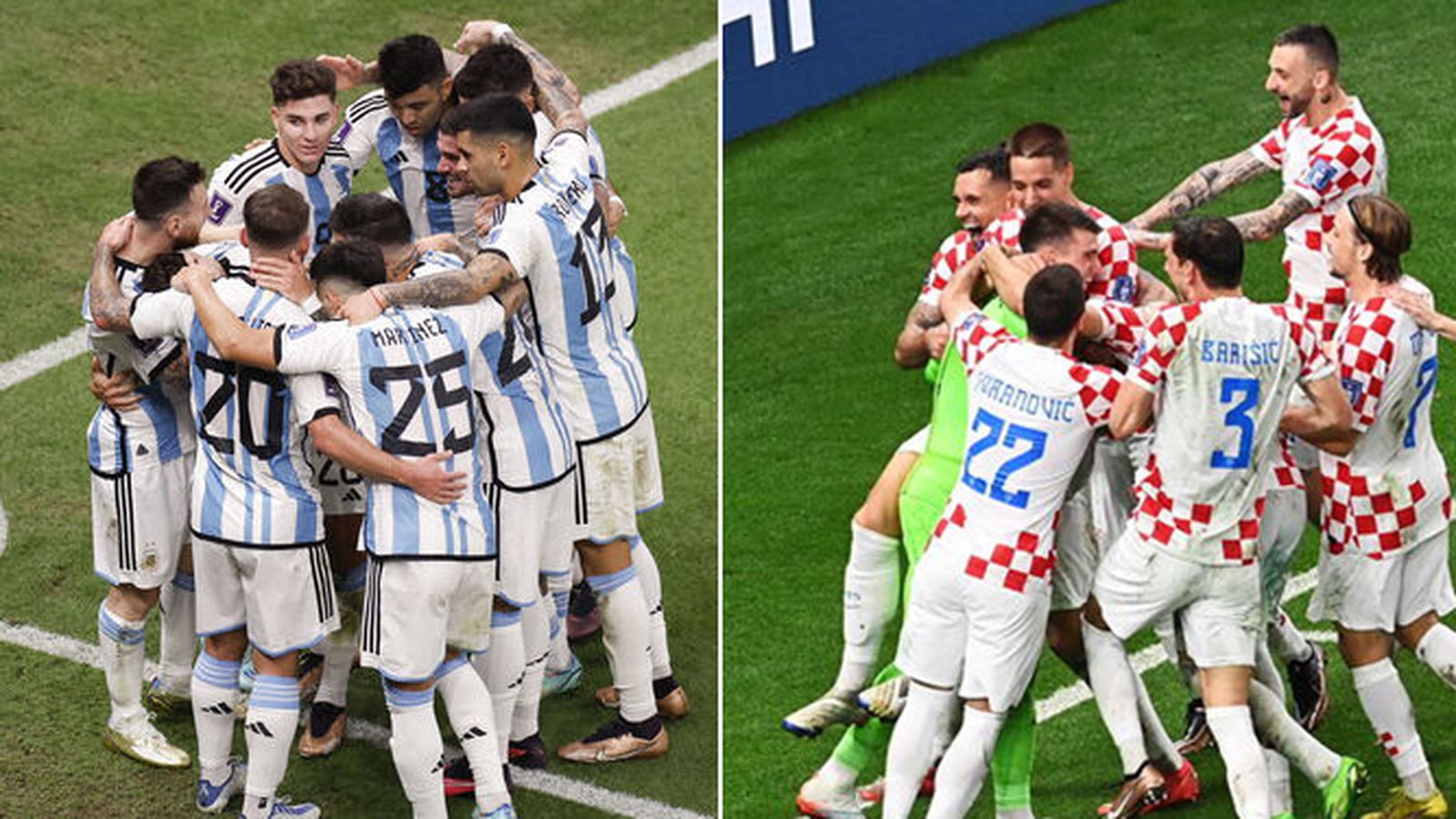 Argentina y Croacia celebran su pase a semifinales del Mundial de Qatar