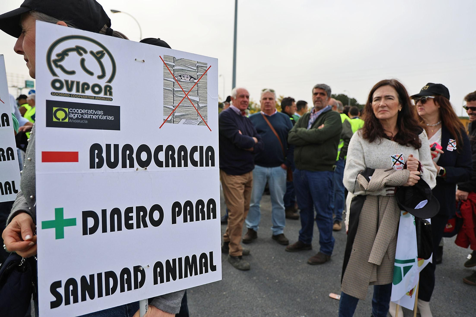 Imágenes de la multitudinaria tractorada de los agricultores en Huelva