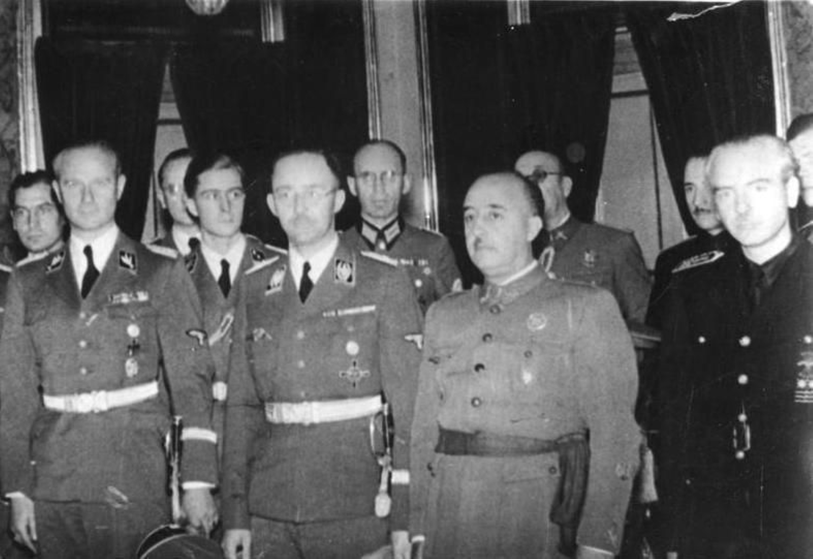 El General Franco reunido con Heinrich Himmler en 1940