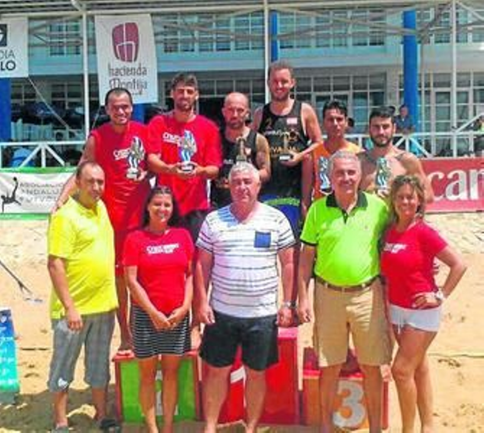 Podio de la prueba disputada en el Real Club Marítimo de Huelva.